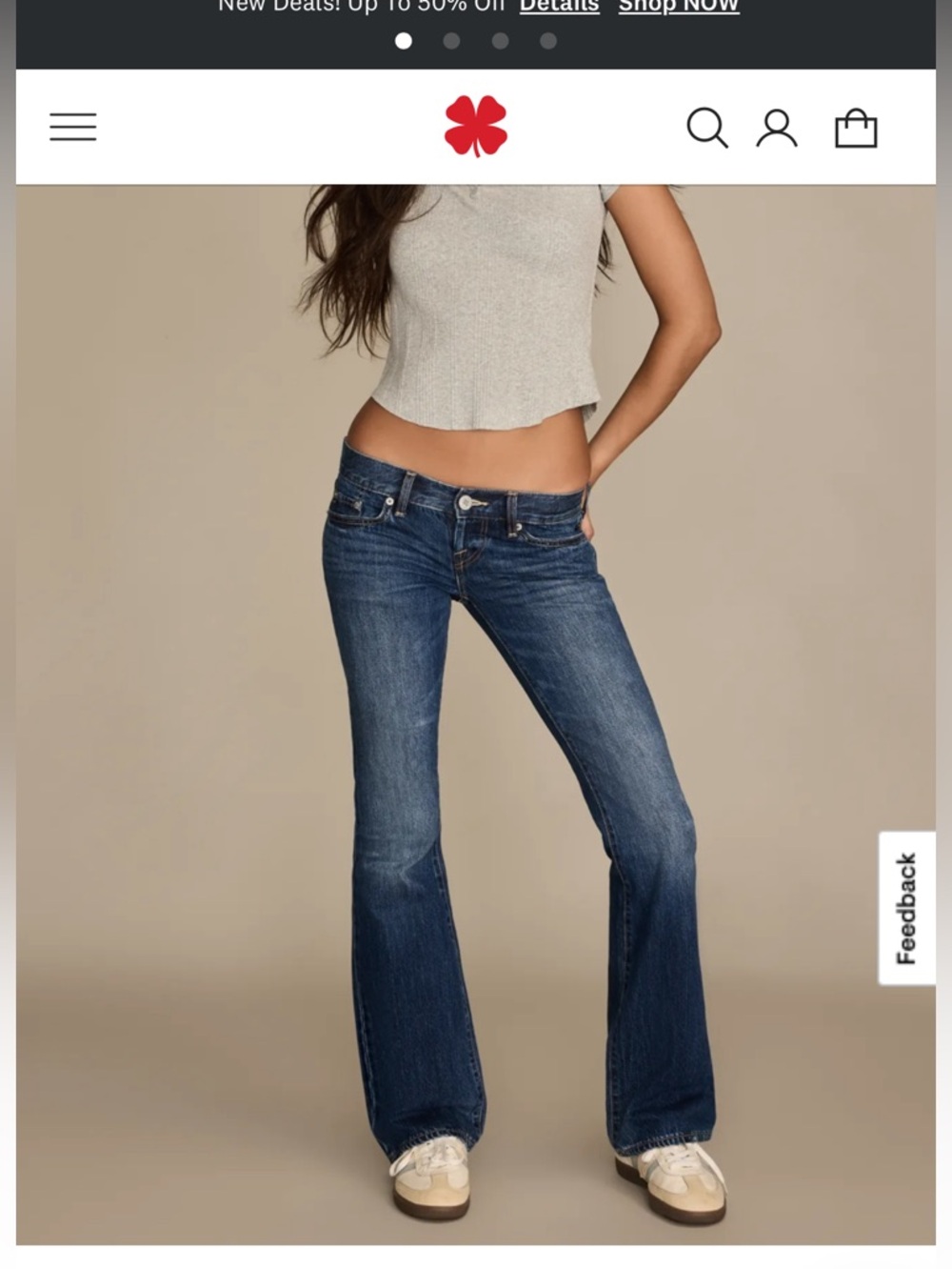 Lucky Brand Ultra Low Rise Addison Rae Flare size 26 long